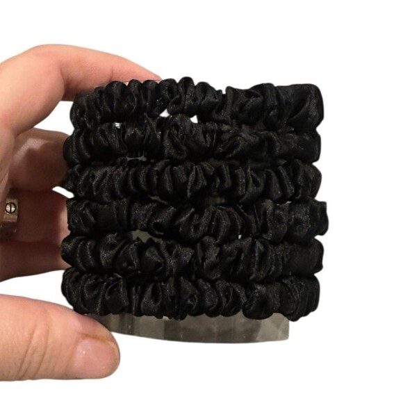 Slip Silk Skinny Scrunchies Black 6 Pack NEW (READ DESCRIPTION) - Picture 3 of 5